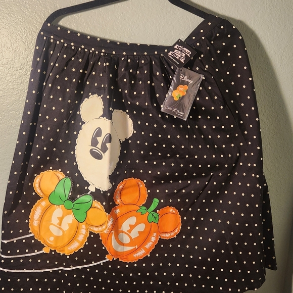 Loungefly Stitch Shoppe Minnie Mouse Pumpkin Balloon Skirt 2x NWT - Picture 4 of 4